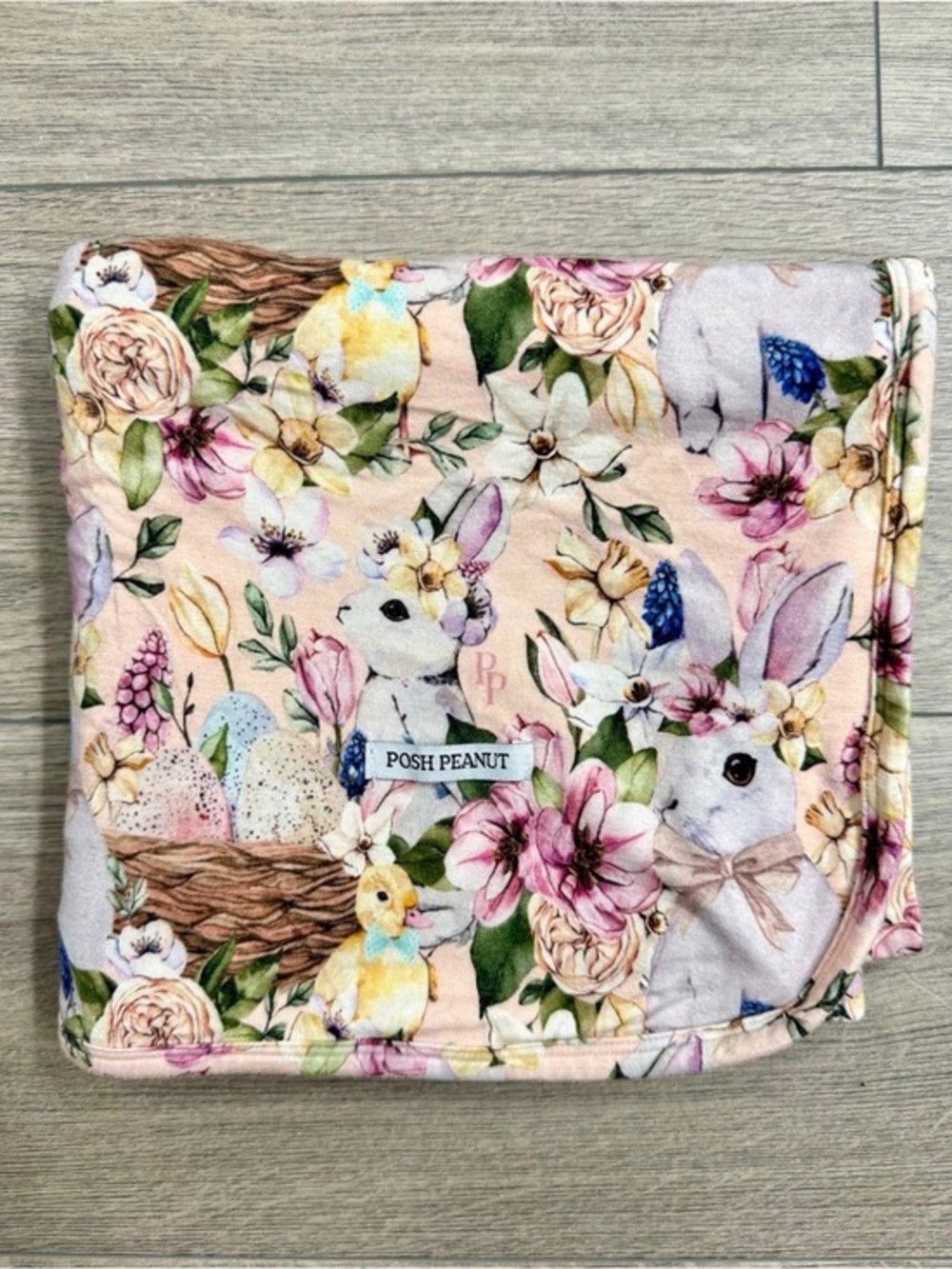 Posh Peanut Hazel & Dusty Sage polka dot Patoo blanket